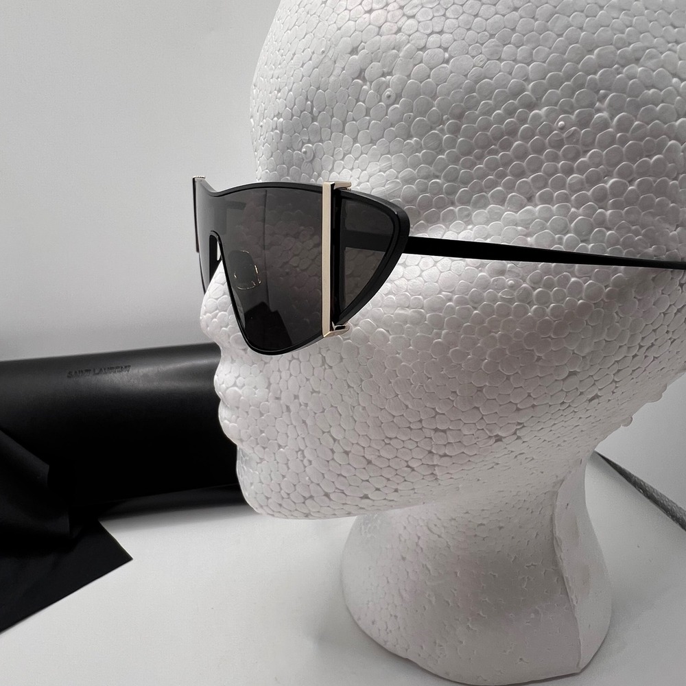 Saint Laurent Sunglasses Cat Eye Gold Accent Designer Fashion Shades - Picture 6 of 8